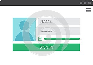 Login Form UI UX Web Design Template