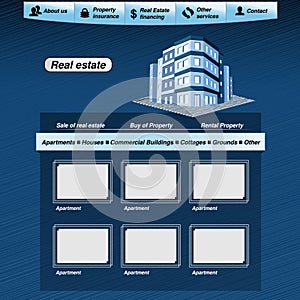 Web template, real estate webdesign proposal