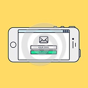 Web Template of Smartphone Email Form