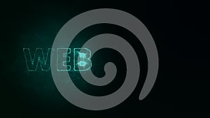 Web title with plexus effect. Connected lines with dots. Lines title plexus