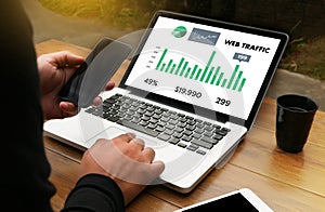 WEB TRAFFIC (business, technology, internet and networking concept )