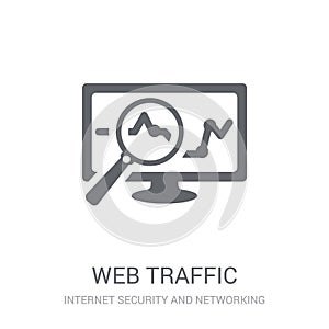 web traffic icon. Trendy web traffic logo concept on white background from Internet Security and Networking collection