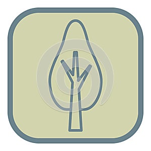 Trees icon. Vector isolated monochrome