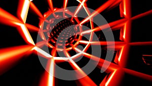 Web tunnel endless loop motion. Red Seamless vj background