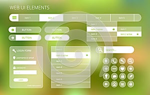 Web ui elements suitable for flat design