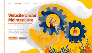 Web under maintenance, 404 not found, web in sales, web in repair vector illustration concept can be use for, landing page, templa