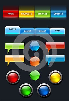 Web User Interface elements set