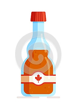 Vector isolated illustration of a bottle of maple syrup.