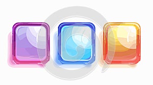 Colorful Glossy Web Vector Push Button Icon for Websites and Apps