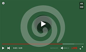 Web Video Player. High Resolutions Streaming Service. Vector illustration