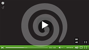 Web Video Player. High Resolutions Streaming Service. Vector illustration