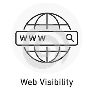 Web Visibility Vector Illustration Icon