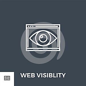 Web Visiblity Line Icon