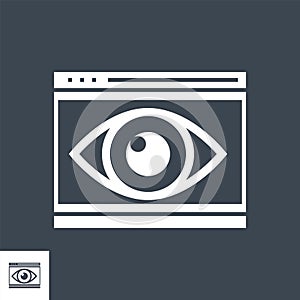 Web Visiblity Related Vector Glyph Icon