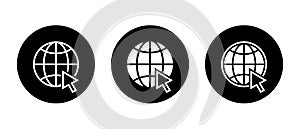 Web, website click icon set collection vector