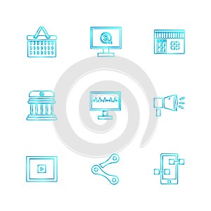 web , website , user interface , application , internet , eps icons set vector