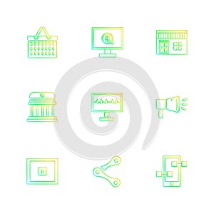 web , website , user interface , application , internet , eps icons set vector