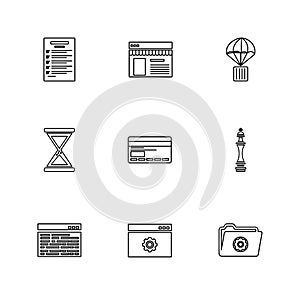 web , website , user interface , application , internet , eps icons set vector