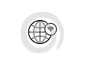 Web WiFi Signals Icon - Web Internet Symbol