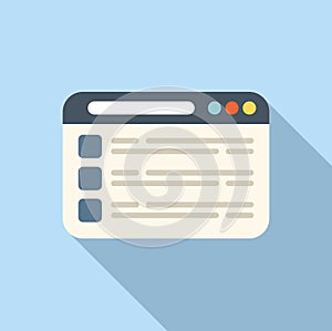 Web work page icon flat vector. Office time