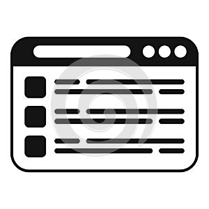 Web work page icon simple vector. Office time