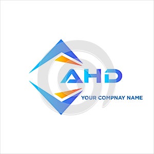 WebAHD abstract technology logo design on white background. AHD creative photo