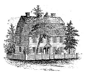 The Webb House vintage illustration