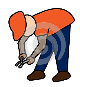 Webbuilder at work. stock  illustration