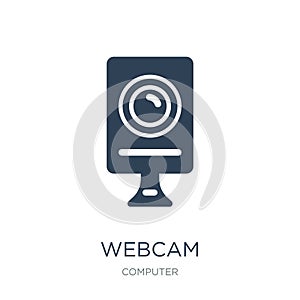 webcam disconnected icon in trendy design style. webcam disconnected icon isolated on white background. webcam disconnected vector