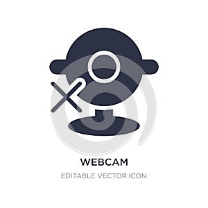 webcam disconnected icon on white background. Simple element illustration from Computer concept