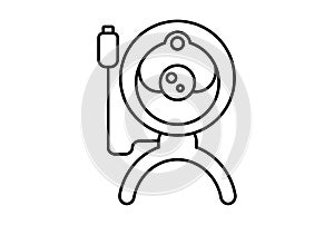 Webcam flat icon minimalist technology symbol pc hardware sign artwork