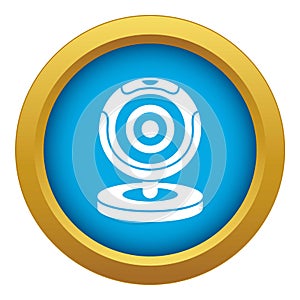 Webcam icon blue vector isolated