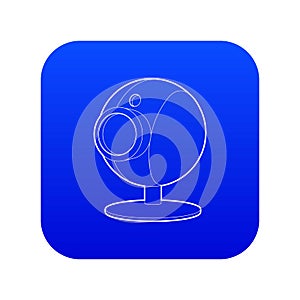 Webcam icon blue vector