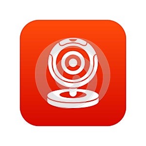 Webcam icon digital red