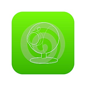 Webcam icon green vector