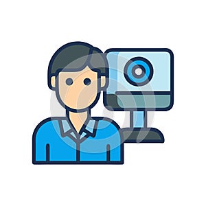 Webcam Icon for Remote Teaching