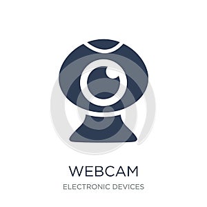 Webcam icon. Trendy flat vector Webcam icon on white background