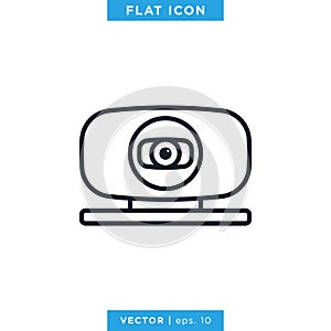 Webcam Icon Vector Design Template.