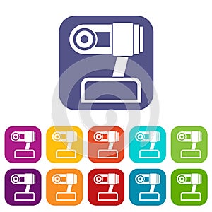 Webcam icons set