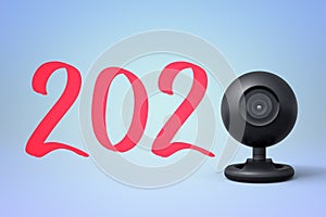 Webcam with large red '202' overlayed