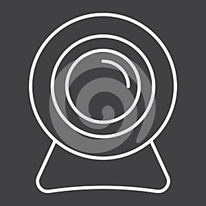 Webcam line icon, device and camera