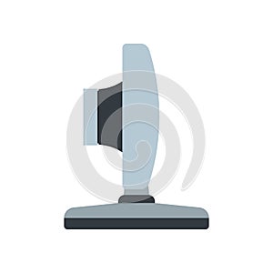 Webcam side view vector icon illustration communication flat equipment concept. Network live lens media