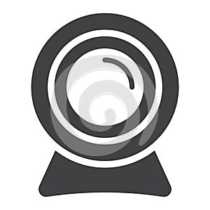 Webcam solid icon, device and camera