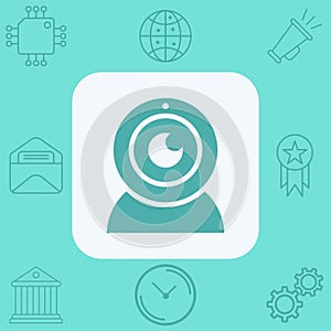 Webcam vector icon sign symbol