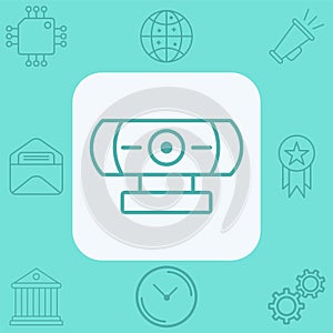 Webcam vector icon sign symbol