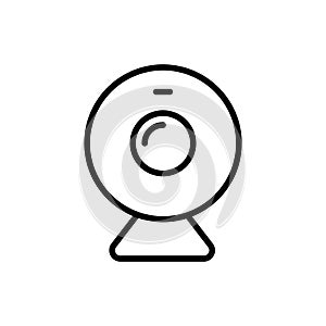 Webcamera outline vector icon