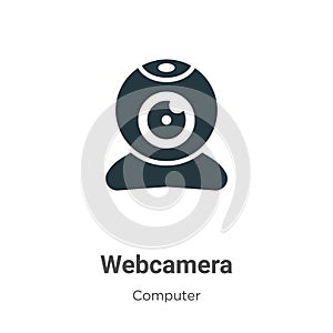 Webcamera vector icon on white background. Flat vector webcamera icon symbol sign from modern computer collection for mobile