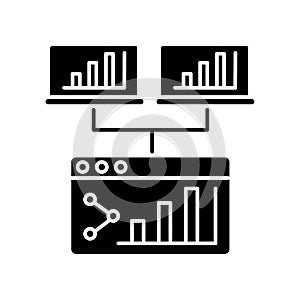 Webcast black glyph icon