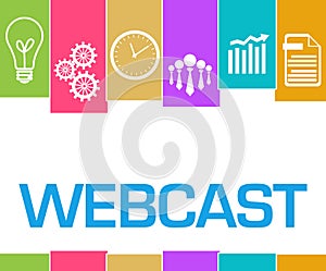 Webcast Colorful Stripes Symbols