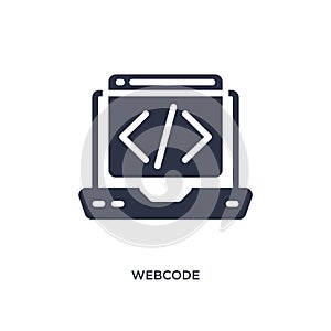 webcode icon on white background. Simple element illustration from marketing concept